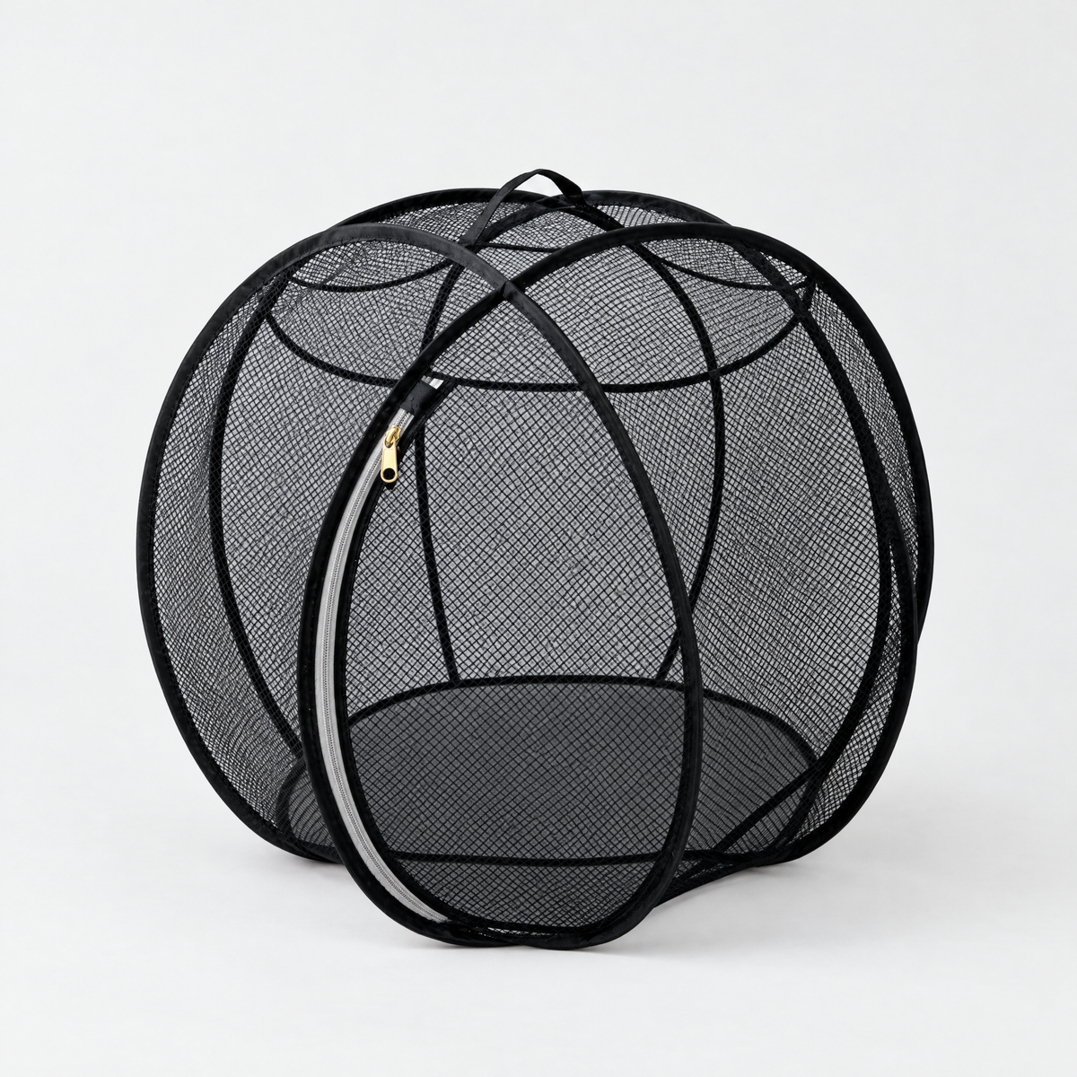 The Meowtside Ball in Midnight Black, three-quarter view